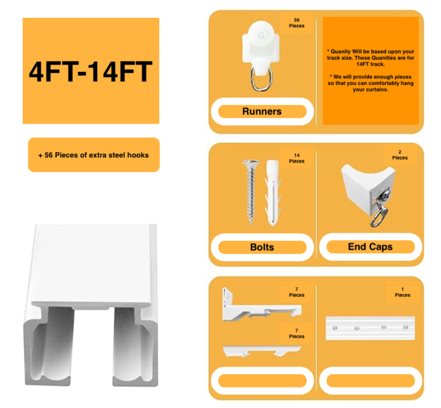 Premium Curtain Tracks - Smooth Gliding & Silent Track