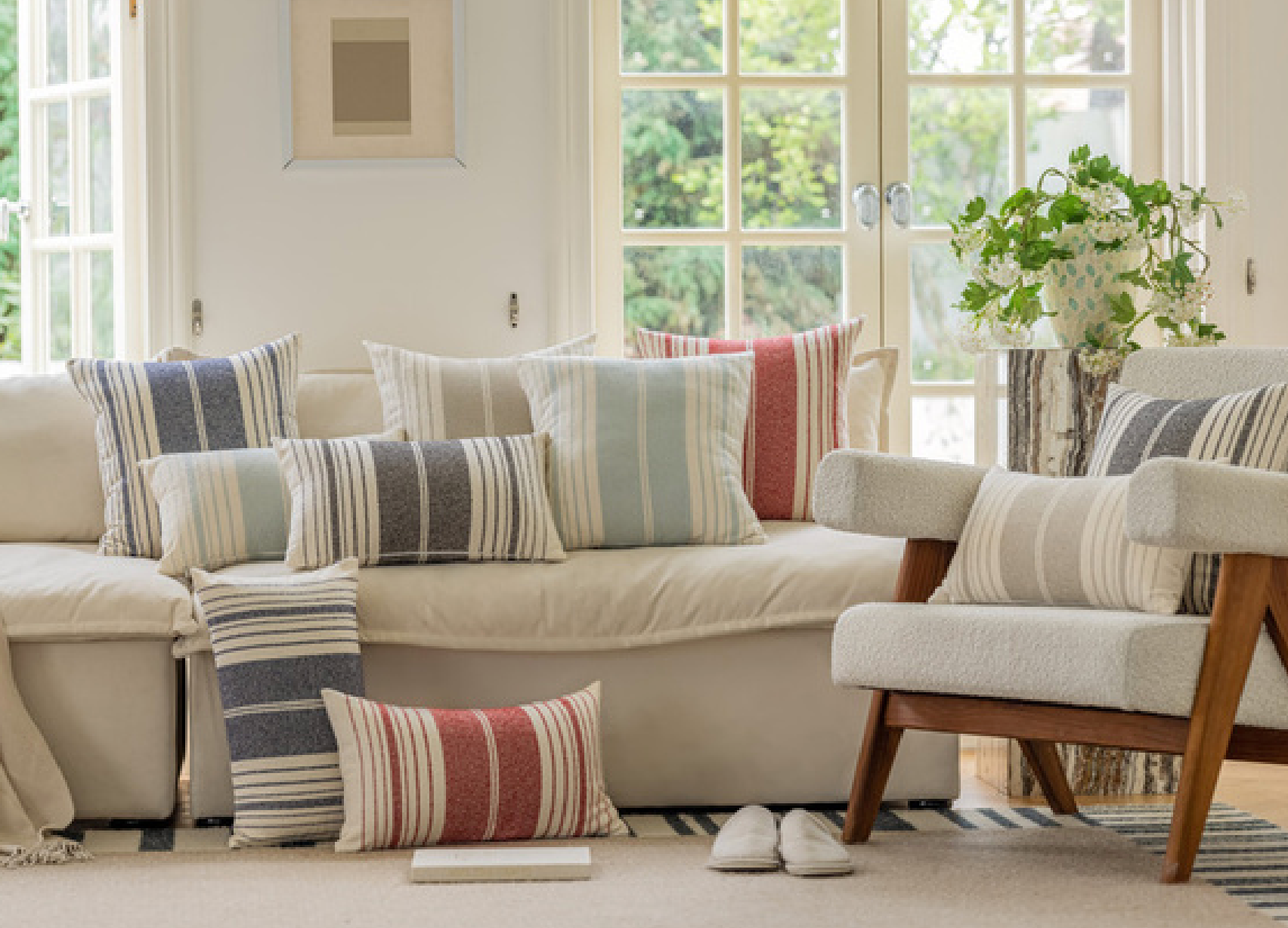 Coastal Stripe Cushion Collection