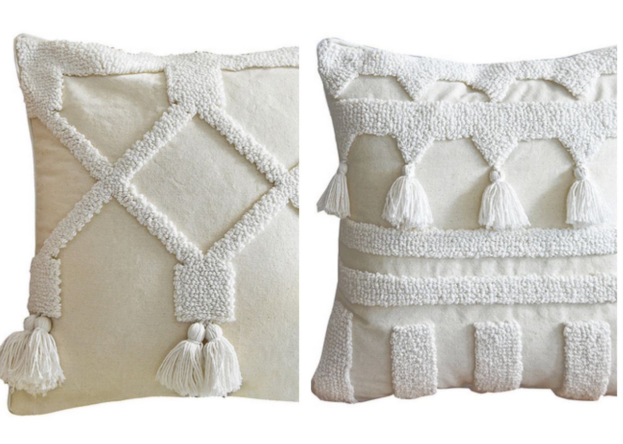 Textured Boho Tassel Cushion Collection