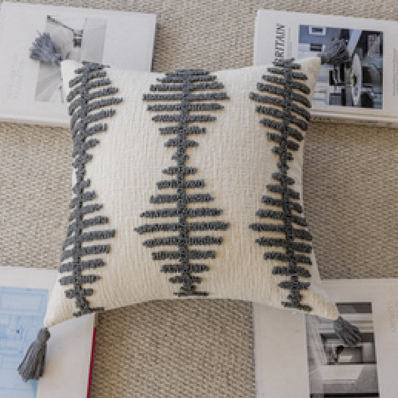 Boho Tassel Diamond Pattern Cushions
