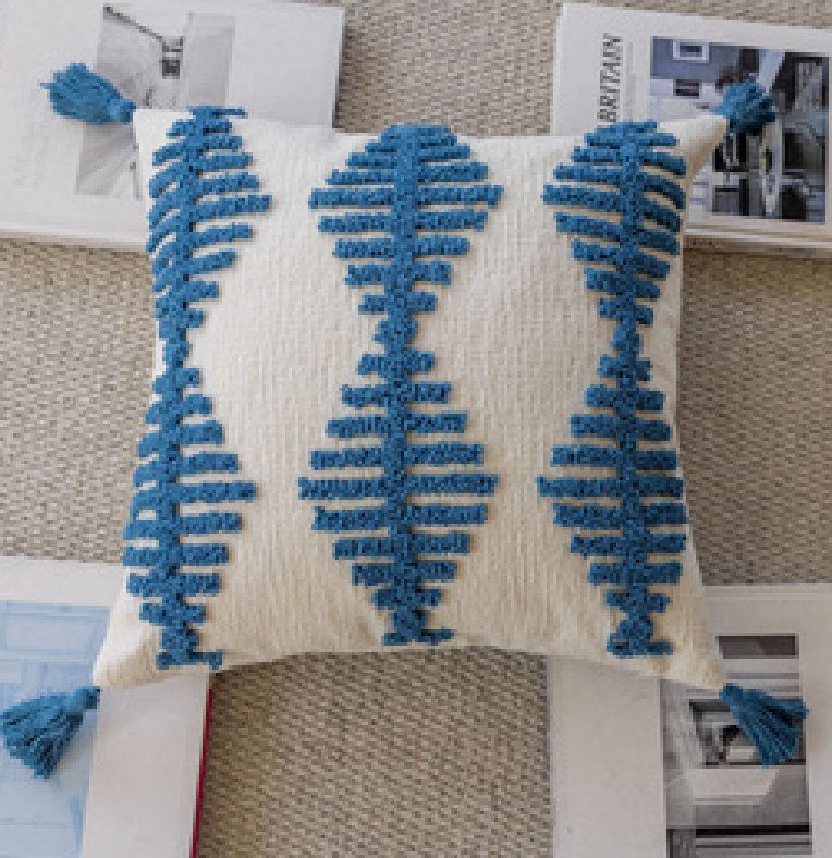 Boho Tassel Diamond Pattern Cushions