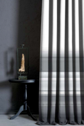 Designer curtains - Monochrome Striped Curtain with Sleek Gradient Effect