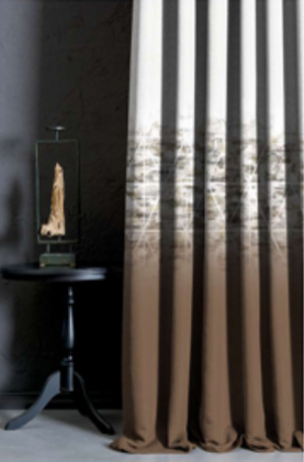 Designer curtains - Luxurious Two Tone Brown Gradient Curtain
