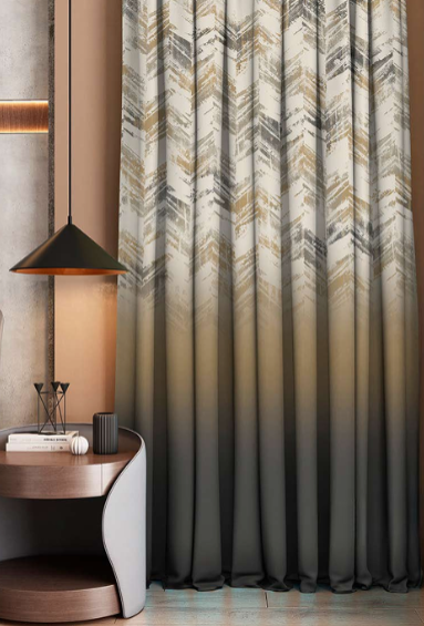 Designer curtains - Chevron Pattern Gradient Curtains