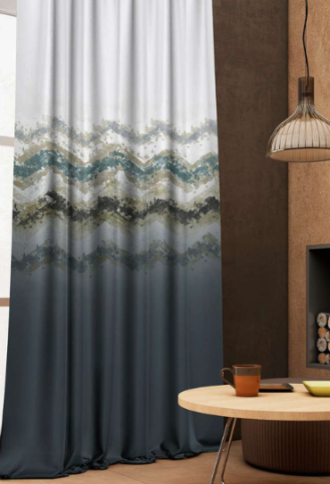 Designer curtains - "Ombre Chevron Cascade Curtains"