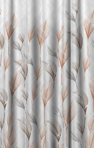 Designer curtains - "Silver Leaf Embossed Curtains"