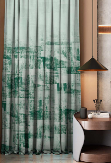 Designer curtains - "Abstract Green Texture Curtains"