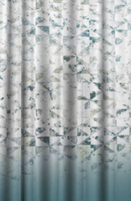 Designer curtains - "Blue Gradient Abstract Triangle Curtains"