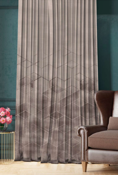 Designer curtains - Luxe Hexagonal Fade Curtains