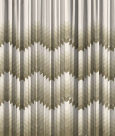 Designer curtains - Zigzag Olive Gradient Sheer Curtains