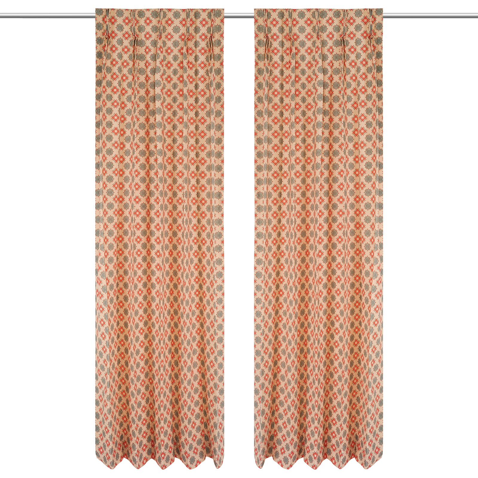 Demask Small Motif (100% Cotton) Drapes