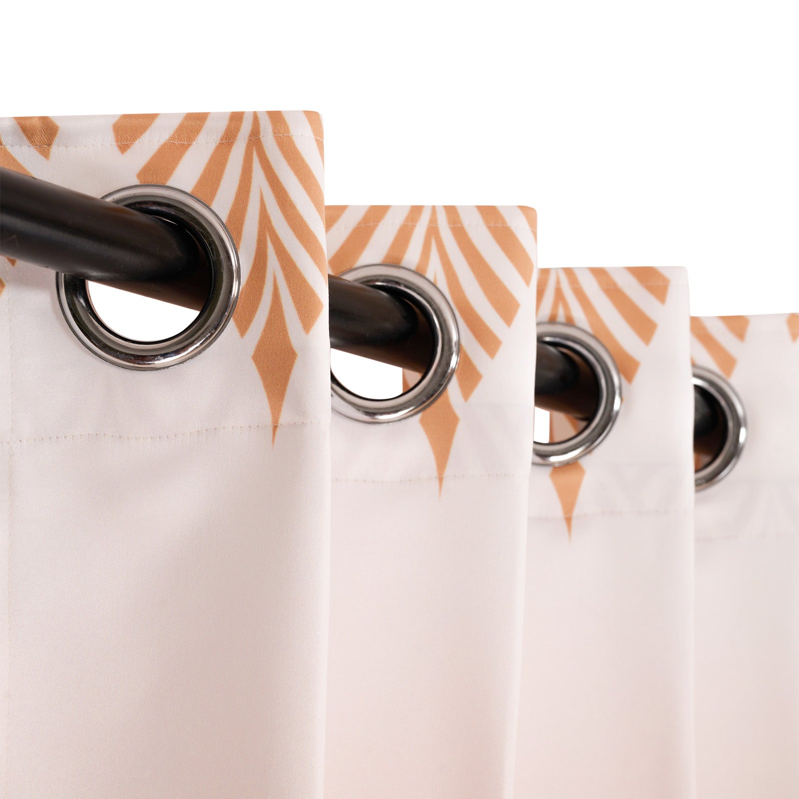 Designer Curtain - Autumn Ember Glow - Fiery Orange