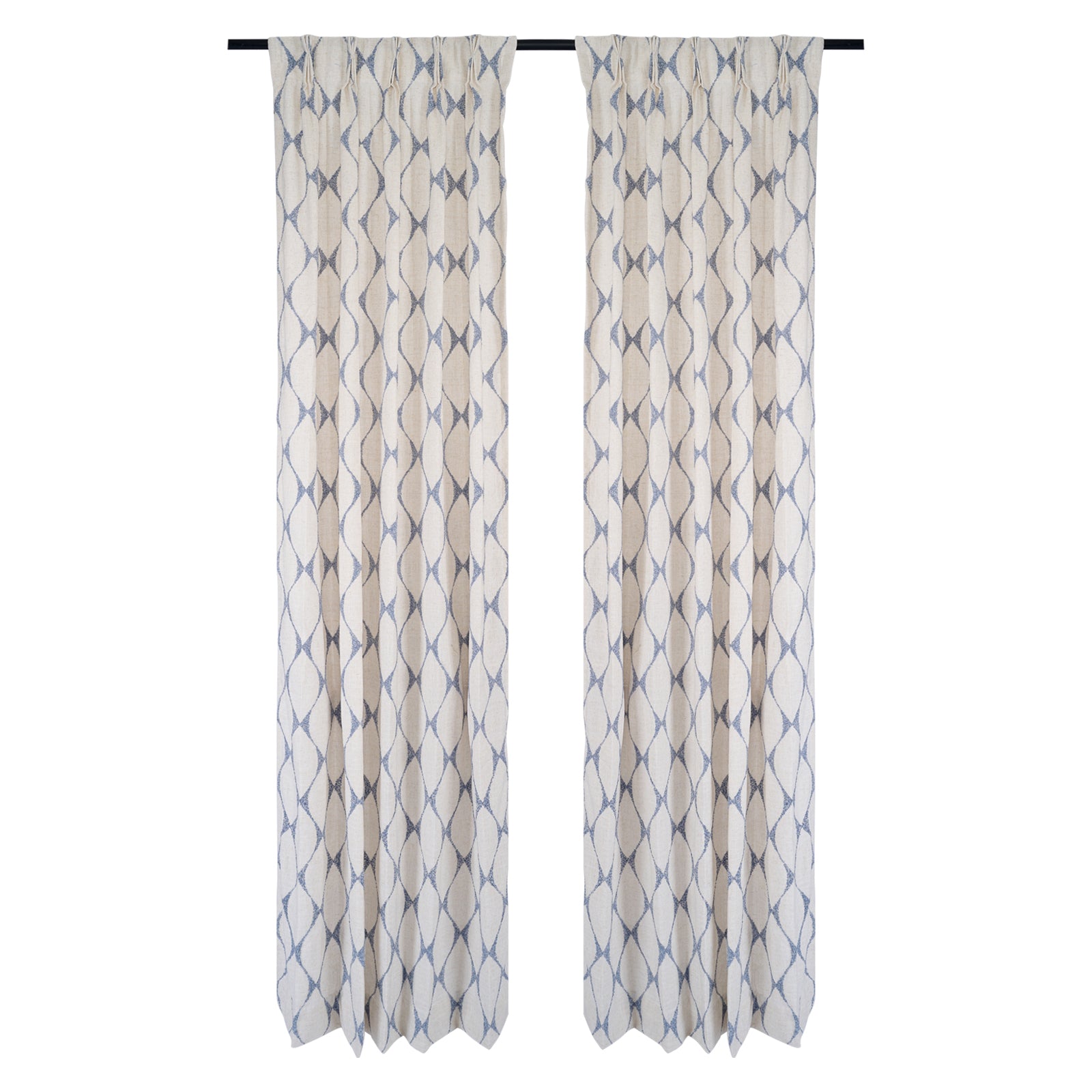 Best Seller - Beautiful Natural Cotton - With Light Blue Breeze Embroidery