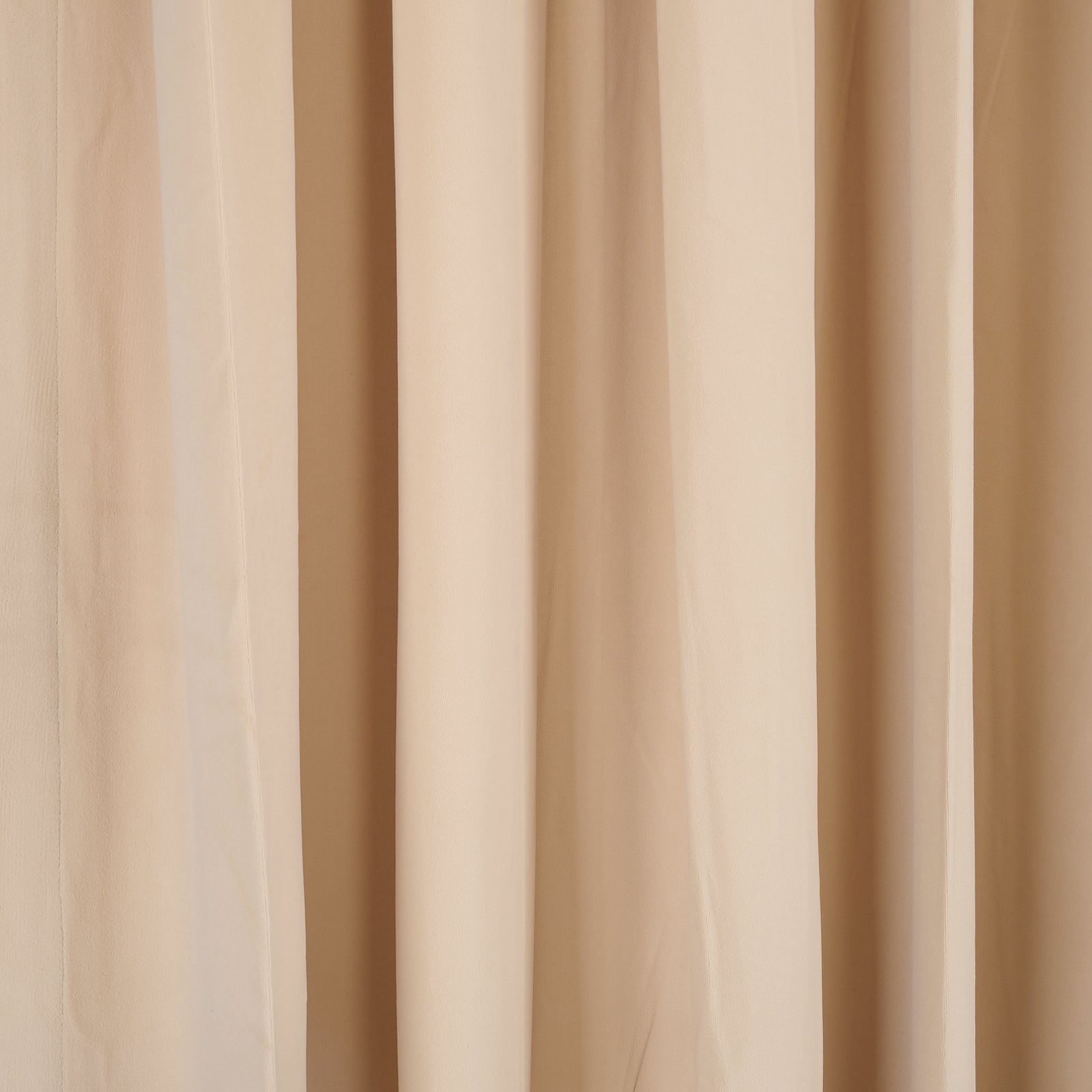 Plain Velvet Curtains - Beige
