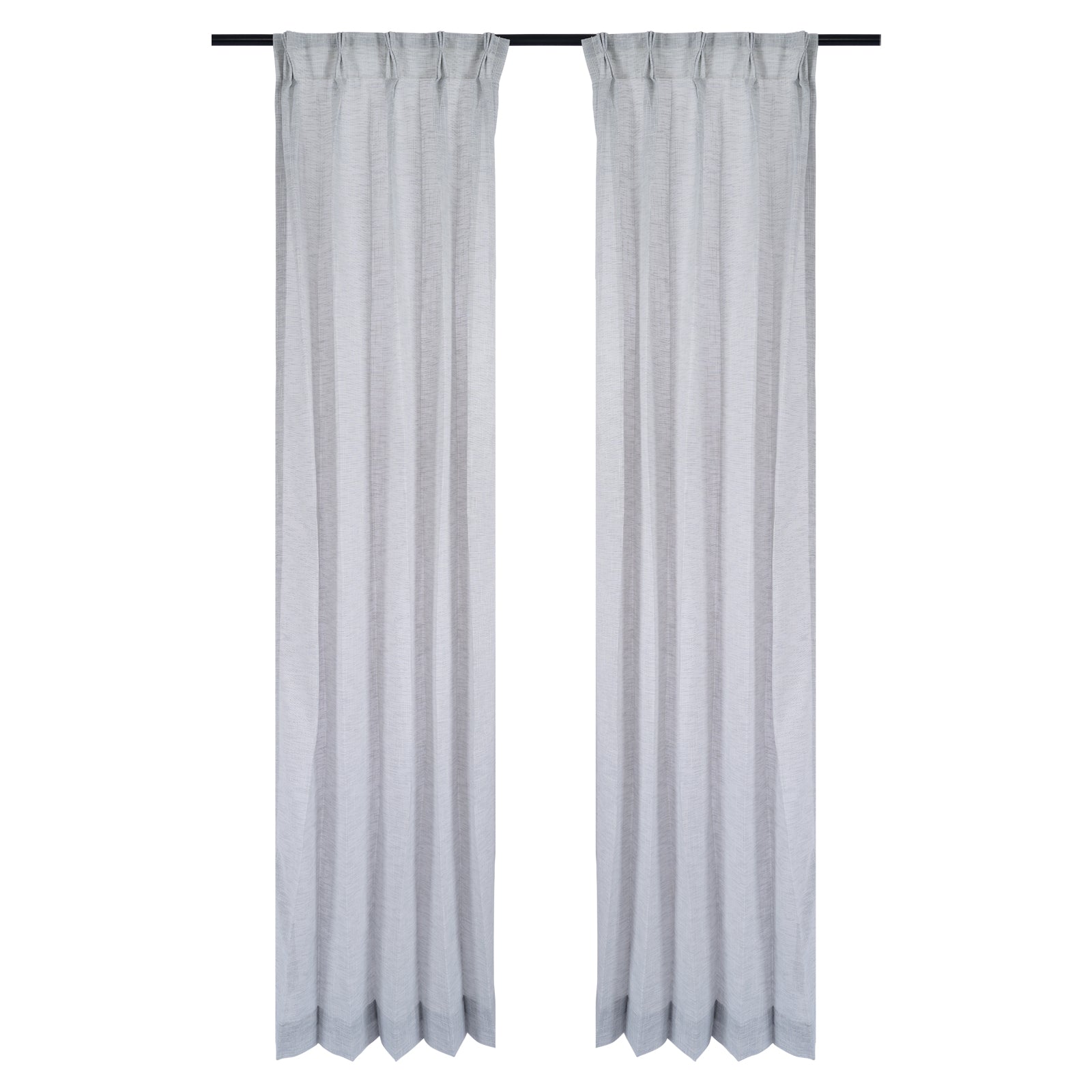 Cotton Blended Sheer - Self Texture - Light Grey