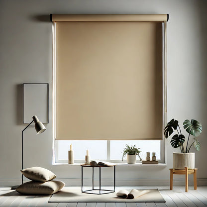 100% Blackout Roller Shade. Professional Installation Available.