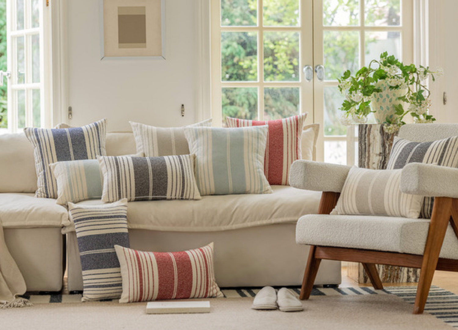Coastal Stripe Cushion Collection