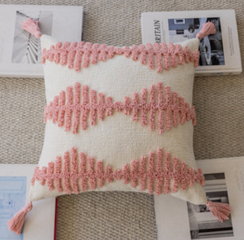 Boho Tassel Diamond Pattern Cushions