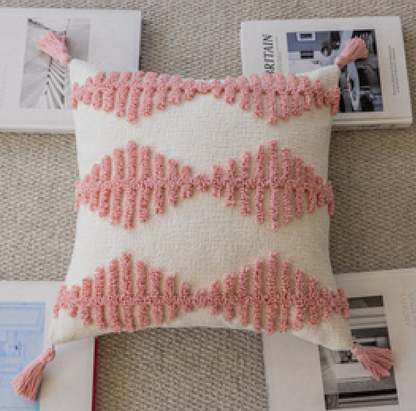 Boho Tassel Diamond Pattern Cushions