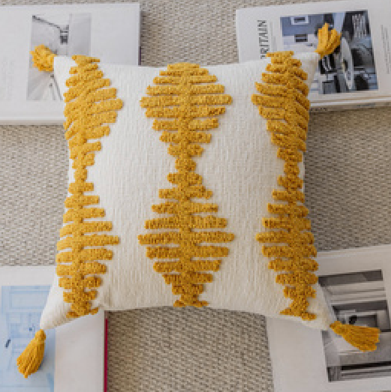 Boho Tassel Diamond Pattern Cushions