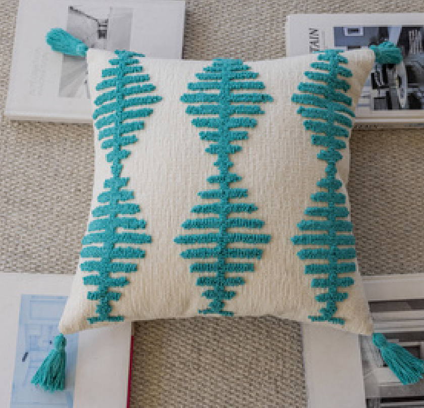 Boho Tassel Diamond Pattern Cushions