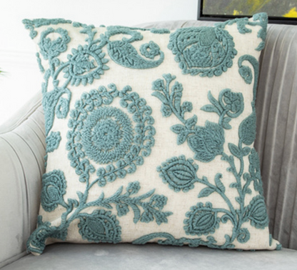Bohemian Floral Embroidered Cushions