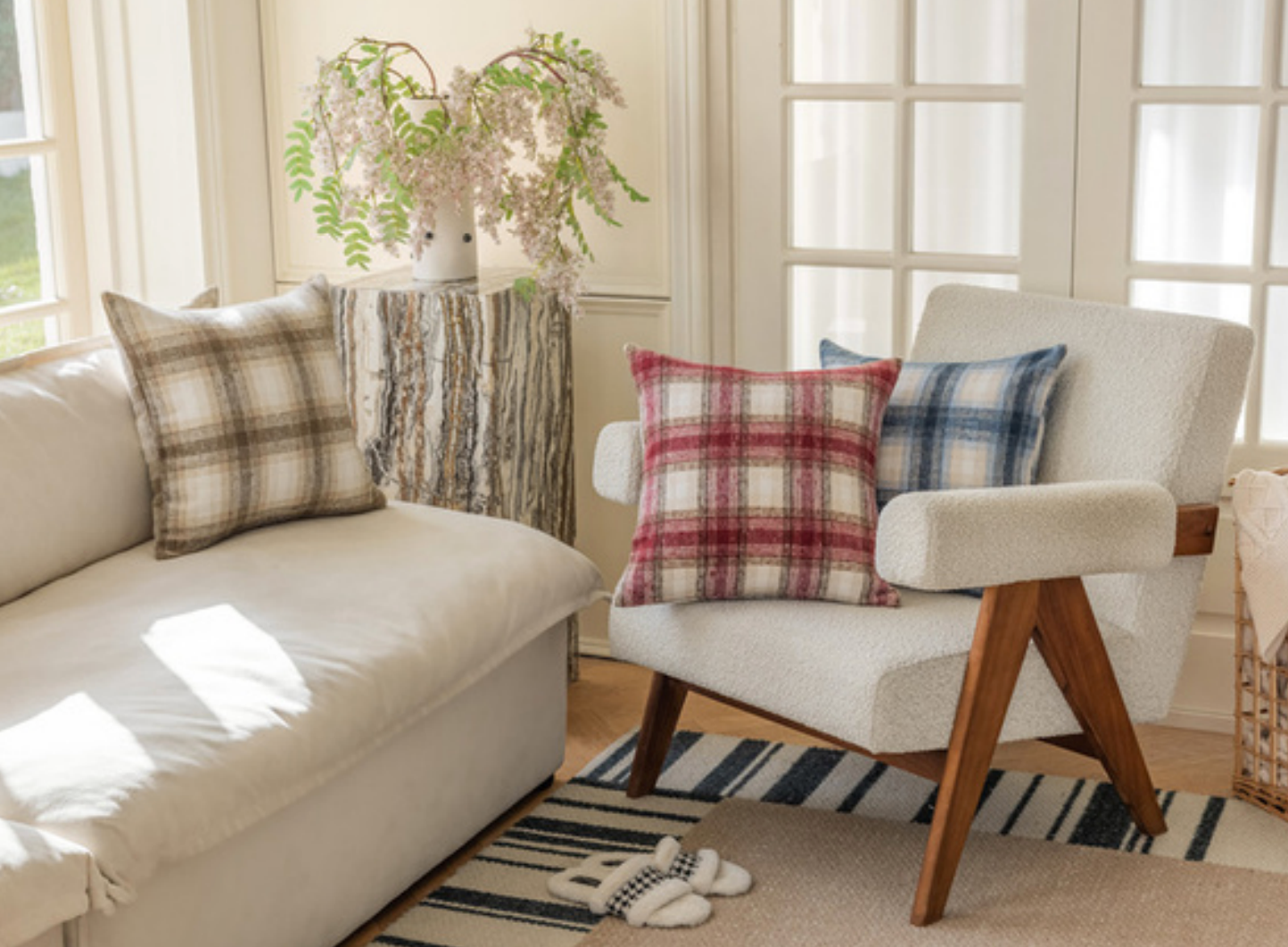 Classic Plaid Patterned Cushions