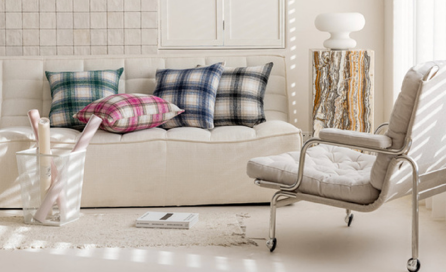 Classic Plaid Patterned Cushions