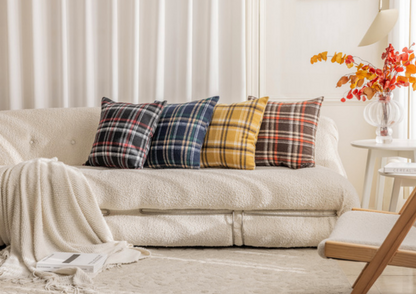 Classic Plaid Patterned Cushions