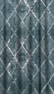 Designer curtains -  "Geometric Textured Teal Curtains"