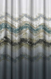 Designer curtains - "Ombre Chevron Cascade Curtains"
