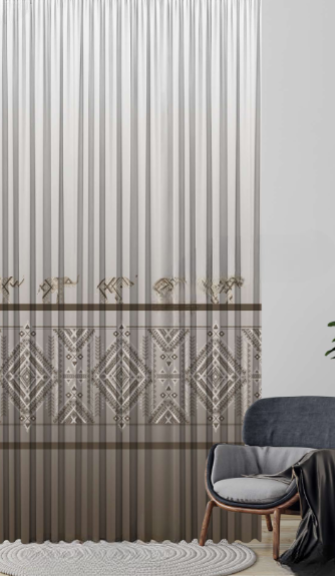Designer curtains -  "Tribal Patterned Sheer Curtain&
