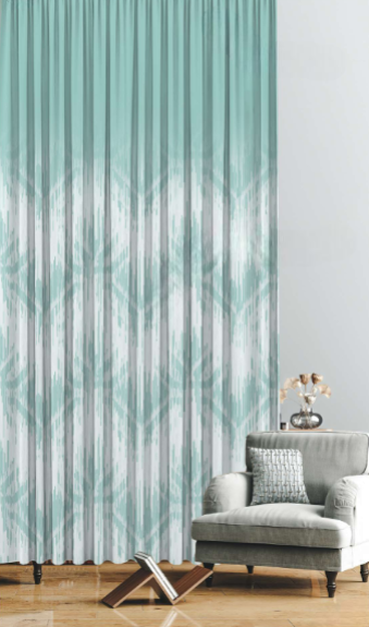 Designer curtains -  "Aqua Gradient Sheer Curtain &