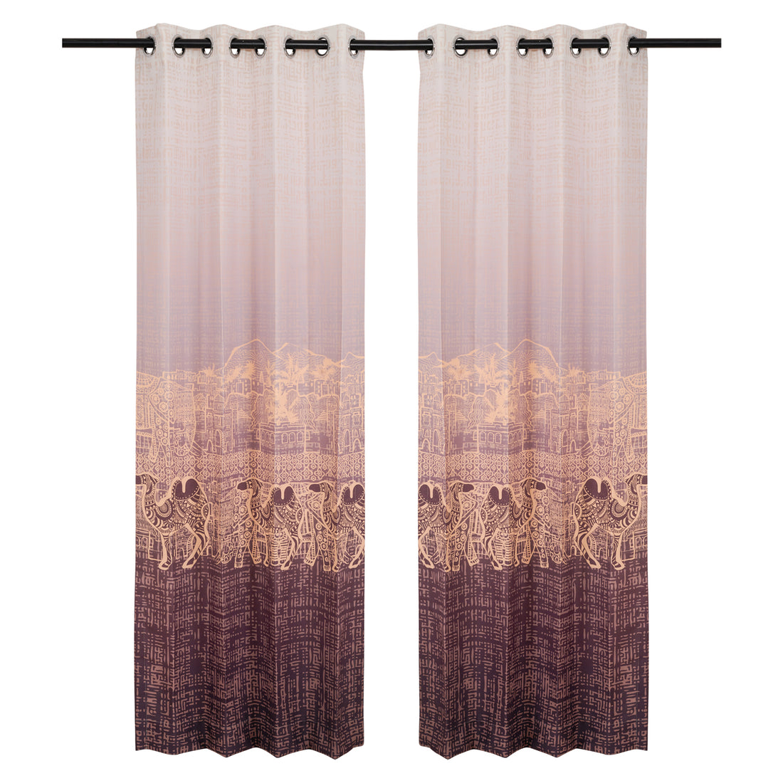 Designer Curtain -  Golden Desert Design