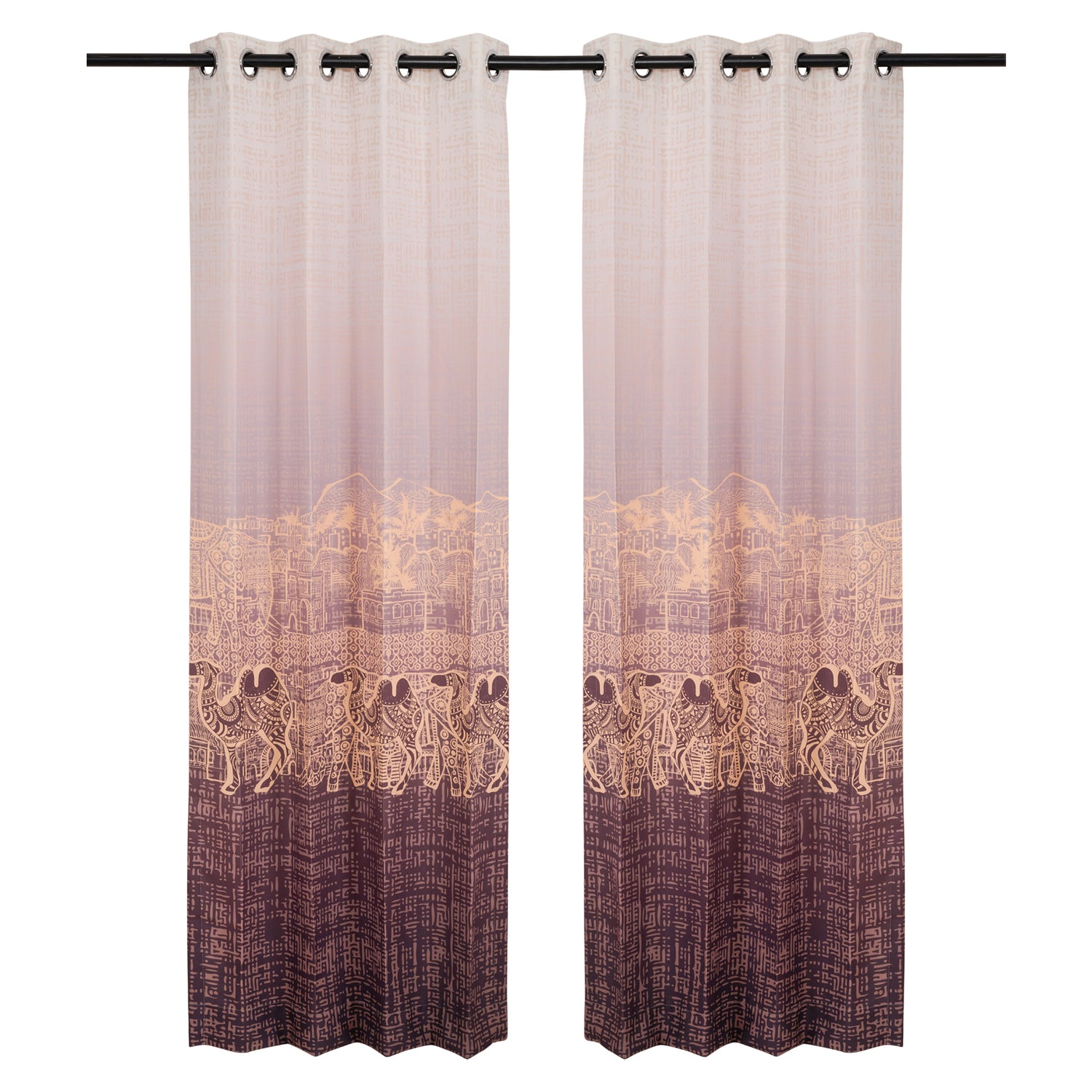 Designer Curtain -  Golden Desert Design