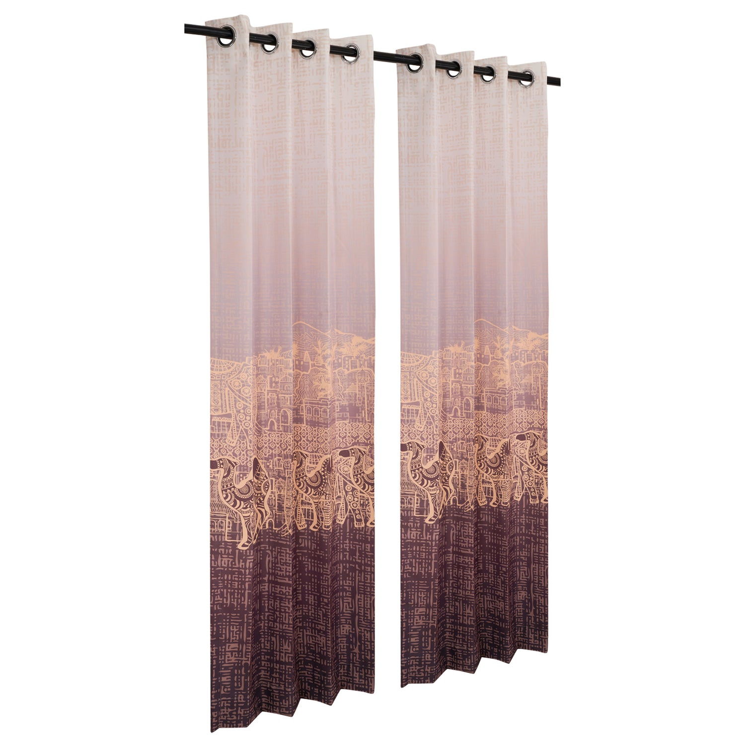 Designer Curtain -  Golden Desert Design