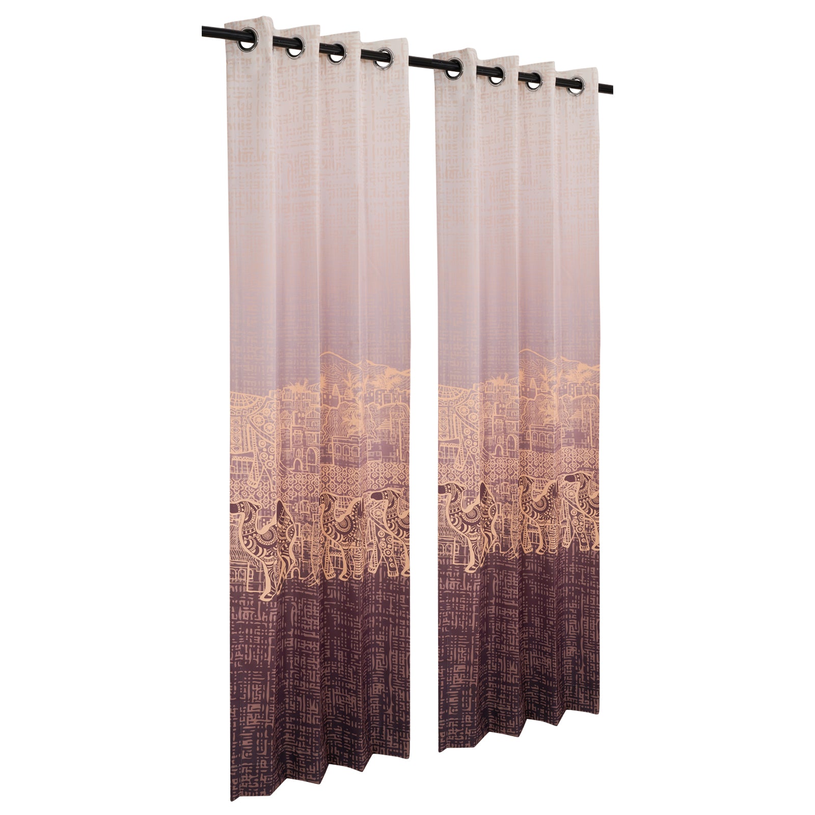 Designer Curtain -  Golden Desert Design
