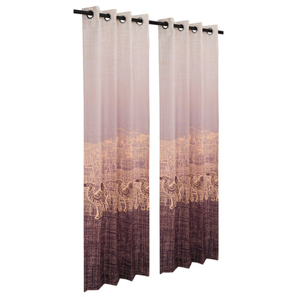 Designer Curtain -  Golden Desert Design