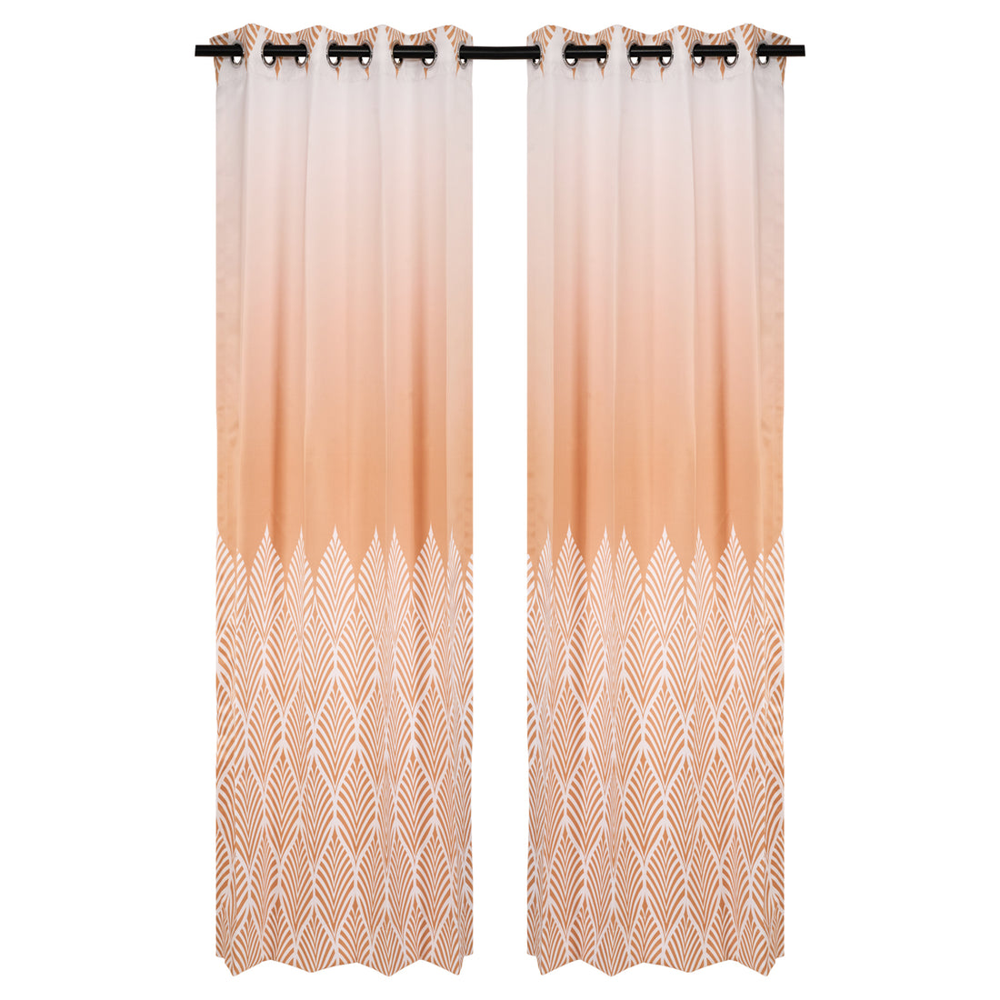 Designer Curtain -  Autumn Ember Glow - Fiery Orange