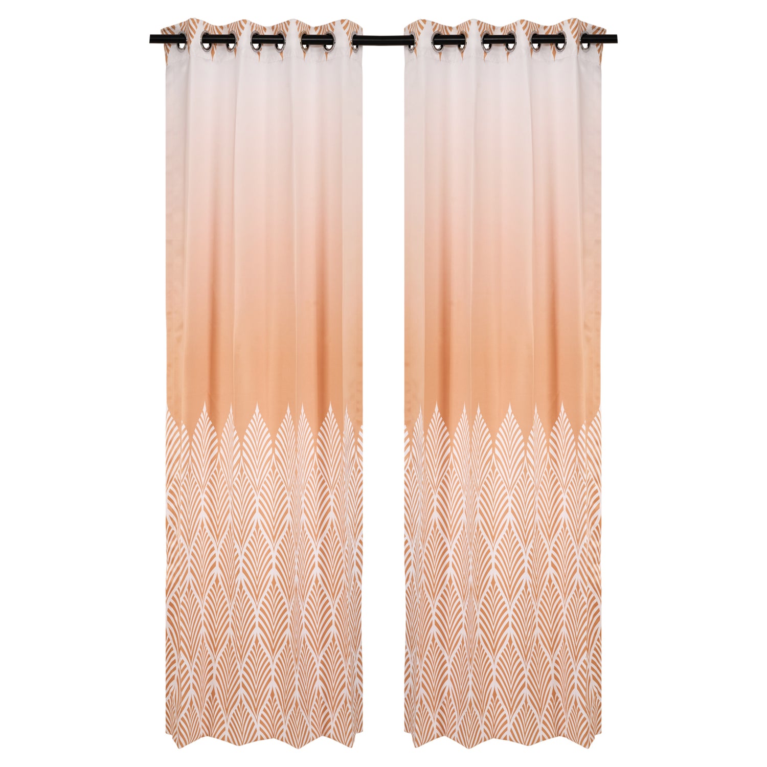Designer Curtain -  Autumn Ember Glow - Fiery Orange