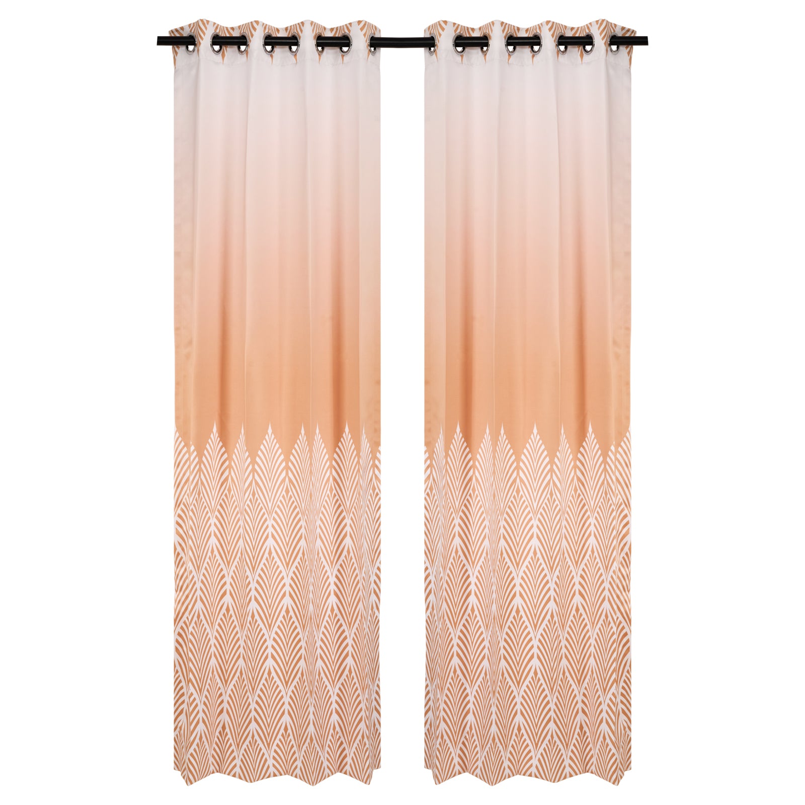 Designer Curtain -  Autumn Ember Glow - Fiery Orange