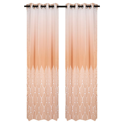 Designer Curtain -  Autumn Ember Glow - Fiery Orange