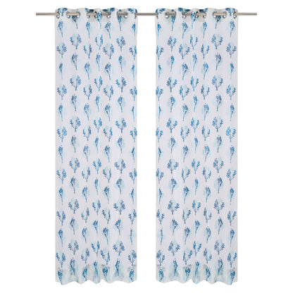 Beautiful Embroidery Blue Sheer 03