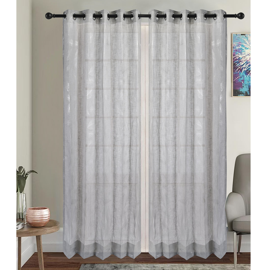 Peacock feather Sheer Curtains