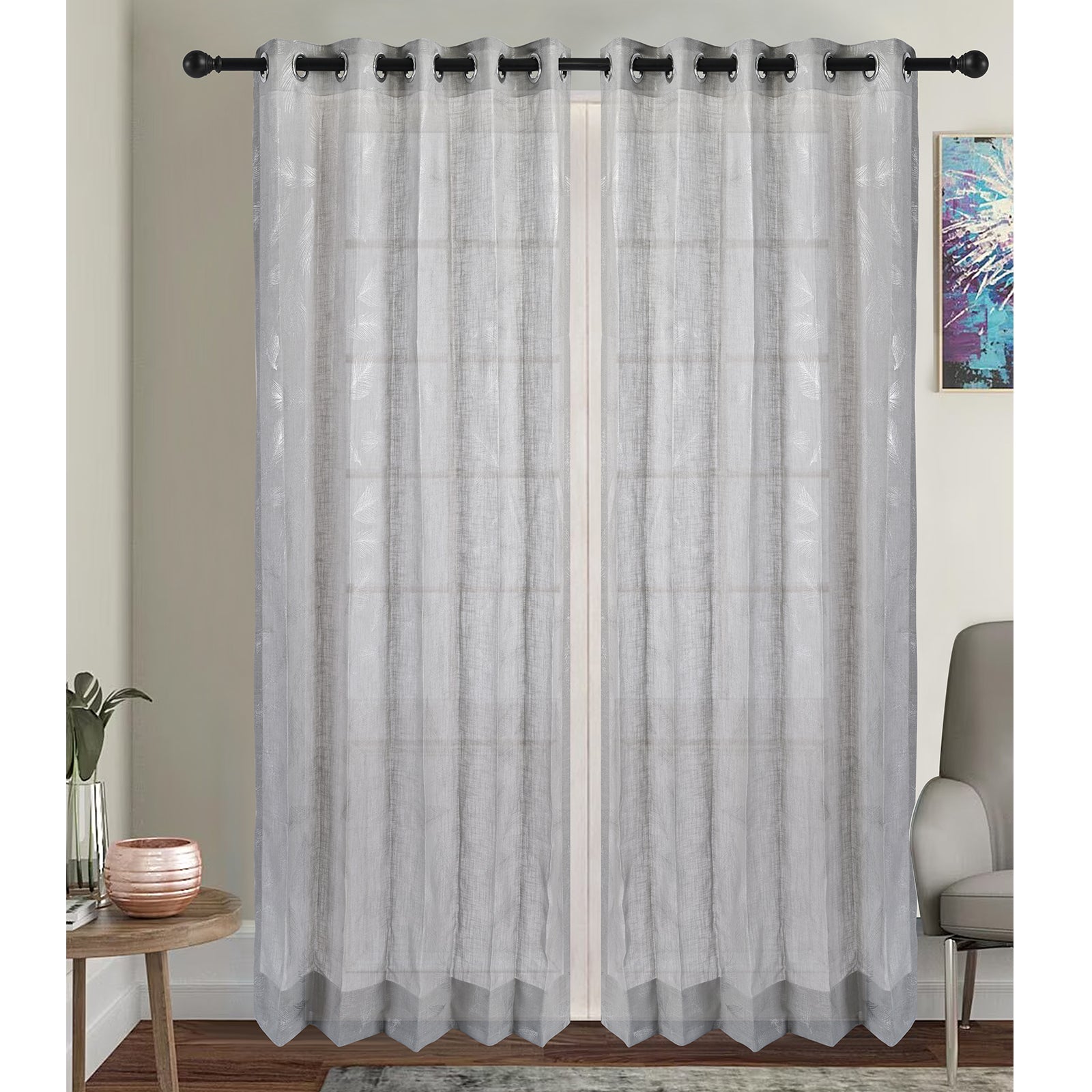 Peacock feather Sheer Curtains
