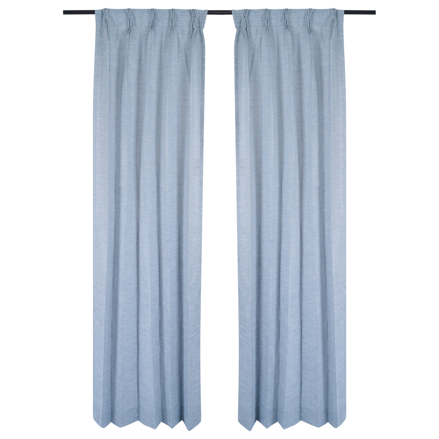 Best Seller - Cotton Blended Sheer - Light Blue with Embroidery