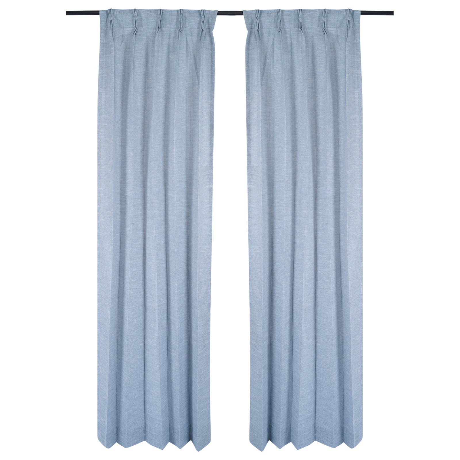 Best Seller - Cotton Blended Sheer - Light Blue with Embroidery