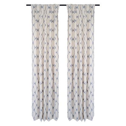 Best Seller - Beautiful Natural Cotton - With Light Blue Breeze Embroidery