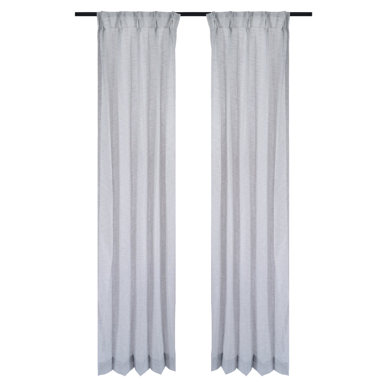 Cotton Blended Sheer -  Self Texture - Light Grey