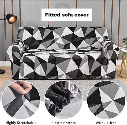 Moroccan Trellis Versatile Stretch Sofa Cover ( 3+1+1 seater)